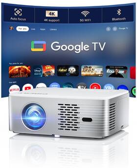 Cibest 955543367384 Google Tv Projector 4k Support - Smart With Wifi 6 And Bluet