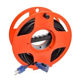 Ad-bm11-61599 Clear Power 16 Gauge 3prong Cords 16/3 Sjtw And Cord Storage Wheel Black 80