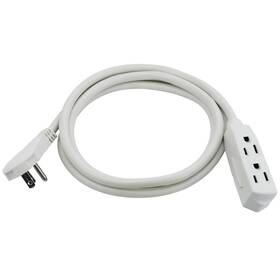 Cp10046 Clear Power 6 Ft 14/3 Sjt 3 Outlet Heavy Duty Flat Plug Extension Cord For Sm