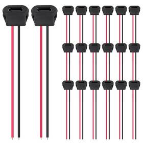 Coliao 687117711298 20pcs Type-c Female Chassis Waterproof 2p Solder Wire Type Usb C Pigtail Cabl