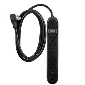Cordinate Na-437 6-outlet Power Strip 6 Ft Non-braided Cord Grounded Low-profile