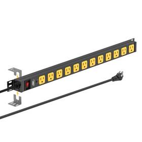 Lts-12h430-s Crst Mountable Long Power Strip 2100 Joules Heavy Duty Surge Protector Stri