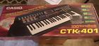 Ctk-401 Casio Electronic Bank Piano Keyboard Manuals Metal Stand In Box