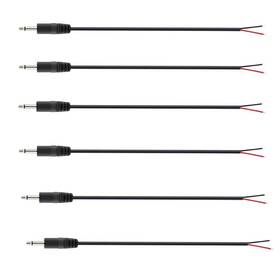 E1241 Daier 6 6pcs 2.5mm Male Plug To Bare Wire Open End Ts 2 Pole Mono Jack Connector