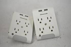 Sdzu-43104 Dewenwils Wall Surge Protector 6 Outlet 2 Usb Ports Night Light Set
