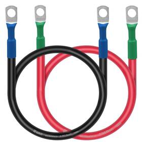Digi Marker 714367655956 2 Awg Battery Cables - 24 Inch Car Inverter Cable Set With 5/16 Lugs