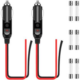 Nr-us-140-1 Dkardu 12v Cigarette Lighter Male Plug Replacement Adapter Power Supply Cable With 1