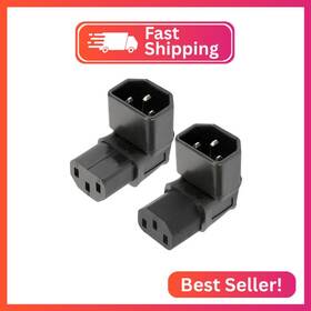 Nr-us-401 Dkardu Iec Male C14 To C13 Female 90 Degree Down Up Right Angled Power Extension