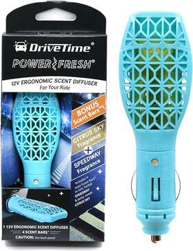 Drivetime 313089452418 Drive Time Power Fresh 12 Volt Electric Plug In Car Air Freshener - Long-lasting