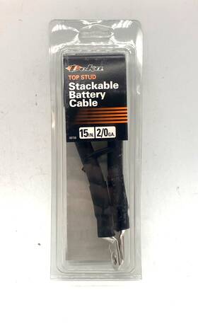 East Penn/deka 083996087583 15 Inch 2/0 Gauge Top Stud Stackable Battery Cable Made In Usa
