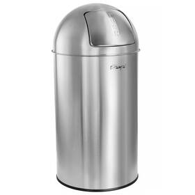 Elama 840191206535 50 Liter Large 13 Gallon Push Lid Stainless Steel Cylindrical Home And Kit