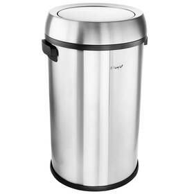 Elama 840191206658 Large 17 Gallon Swing Lid Stainless Steel Cylindrical Trash Bin