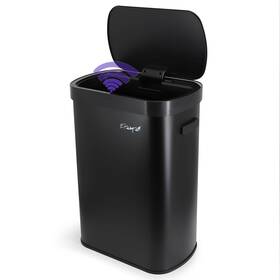 Elama 840191211942 13 Gallon Automatic Sensor Hands Free Trash Can In Black