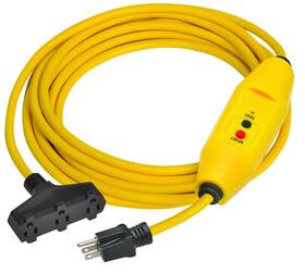Gfci-ed-il25ft3p Electriduct Gfci Power Extension Cord 3 Outlets Ul Outdoor Waterproof 15 Amp