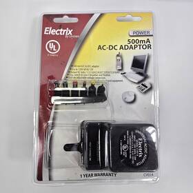 Cv014 Electrix Deluxe Universal Ac Dc Adapter 12v 9v 7.5v 6v 4.5v 3v Power Charger 500ma