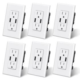 R1615d40 Elegrp Usb Outlet 15 Amp Wall With Dual A Ports 4.0a Outlets