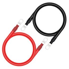 Elfculb Elfculb-bc26 6 Gauge Battery Cable 2ft Tinned Copper Welding With 3/8 Inch Lugs For Powe
