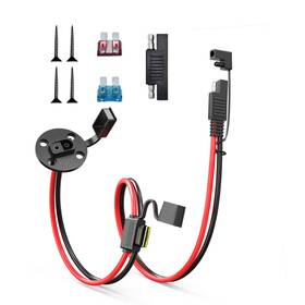 Elfculb Sa1-sa2-14-2 Sae Power Socket To Connector Extension Cable 14awg 2ft Panel Mount S