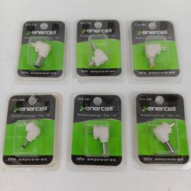 273-319 Enercell Adaptaplug Tips Lot Of 6 New Sealed D E G H K P Universal Adapter Plugs