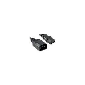 C14c15-6f-enc Enet 849171096166 C14 To C15 6ft Black Power Extension Cord 14 Awg 15a Nem