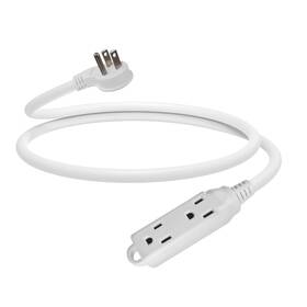 Dl-32b Ep Low Profile 3 Ft Flat Plug Extension Cord - 16 Awg Prong Grounded Cable