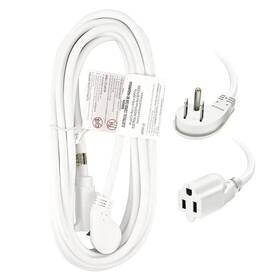 Ep-pc-15 Ep 15 Ft Flat Plug Extension Cord 16 Awg 3 Prong Grounded White Low Profile