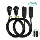 Et-8f3a-rt-2pack Nekteck Ul Listed Power Strip Extension Cord Pack 696565379851