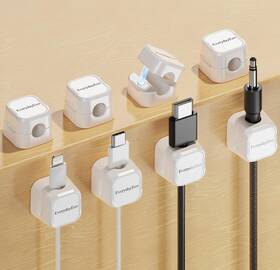 143571 Everydayeco 8 Pack Cord Organizers Charger Holder Charging Cable Desk Wire