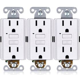 Gls-15a-wh-03 Faith 15a Gfci Outlets 3-pack Etl Listed Non-tamper-resistant Gfi Duplex Recept