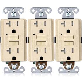 Gls-20atr-iv-03 Faith 3-pack 20a Gfci Outlets Etl Listed Tamper-resistant Gfi Duplex Rece