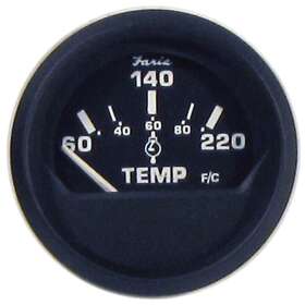 12819 Faria Beede Euro Black 2 Inch Cylinder Head Temperature Gauge 60 To 220 F With Se