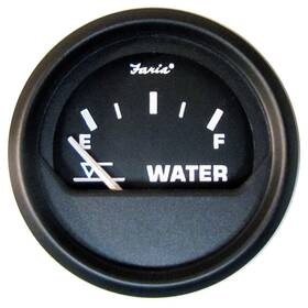 12830 Faria Beede Euro Black 2 Inch Tank Level Gauge - Potable Water
