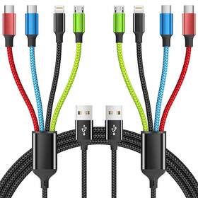 Spus4in1a0822-1 Firsting Travel Essentials Multi Charging Cable 2pack 5ft Nylon 4 In 1 Cor