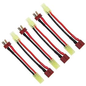 B07wrz8h8w Fly Rc 3 Pairs Mini Tamiya Style Connector To T Plug Male Female 16awg Silicone Cabl