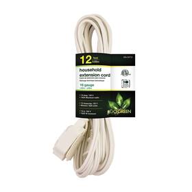Gg-24712-3 Go Green Power 12ft Extension Cord 3-outlet 16 Awg White