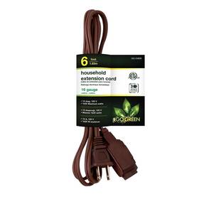 Gg-24806-10 Go Green Power 6ft Extension Cord 3-outlet 16 Awg Brown