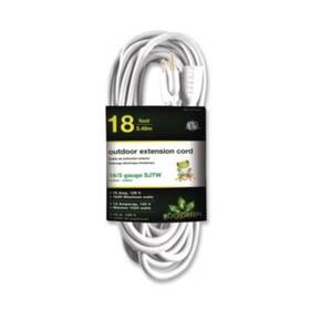 Ggpgg13718wh Go Green Power 18 Ft. 16 Awg Outdoor Extension Cord White - 13a