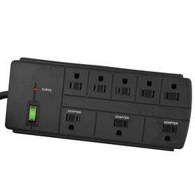 Gg-18316bk Go Green Power Inc. Gogreen 8-outlet Surge Protector 750 Joules Of Prot
