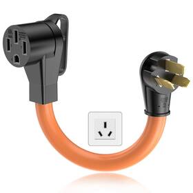 H3j056-fba H3jang Nema 10-50p To 14-50r Ev Charger Adapter Cord 6awg 30 Amp 3 Prong Dryer 50