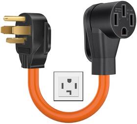 H3jang-1430p-1450r-evc H3jang Nema 14-30p To 14-50r Ev Charger Adapter Cord 4 Prong 30 Amp Dryer 50