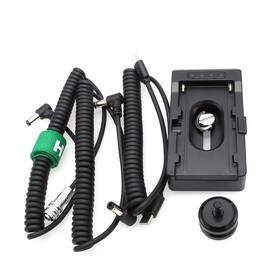 F01a-c-weipu2f Hangton Connect Np-f970 550 Battery Coiled 60cm Cable Plate With Usb-c Dc