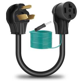 Zhd0001 Hanne Meow Dryer Adapter Cord Nema 10-30p Male To 14-30r Female With Ground Wire - 4-pr