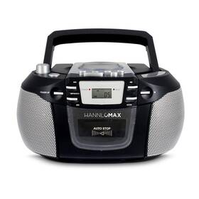 Hx-301cd Hannlomax Cd/mp3 Boombox Am/fm Radio Cassette Recorder Records Fr