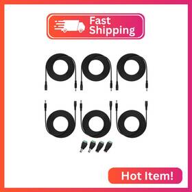 Hayeastdor He016-6 6pcs 10ft 3m 12v Dc Power Extension Cable With Jack Adapter Co