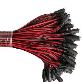 Henxlco 742079991932 100pcs 12v Dc Power Pigtail Female Cable Plug Wire For Supply Box Cctv