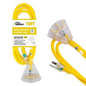E123w10ety Honderson 3-outlets Indoor Outdoor Extension Cord Weatherproof With Lighted End Ul Lis