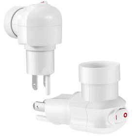Hortsun-wa-11.8 Hortsun Plug In Light Socket Outlet To Adapter 3 Prong 360 Rotatable