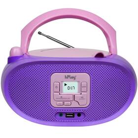 Gc04b-v Hplay Gummy Gc04b Portable Cd Player Boombox With Digital Tunning Fm Stereo R