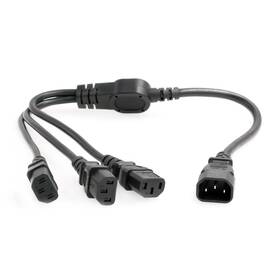 Htcable 608387475830 Hangton Ups Pdu Computer Pc Power Splitter Cord Male C14 To 3 X Femal