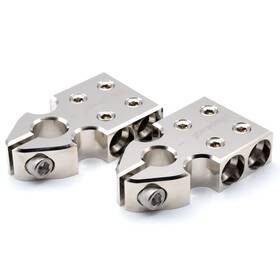 Ill Customz 745557790119 4x1/0 Awg Battery Terminal Distribution Block Gauge Input Style Sae Top Pos